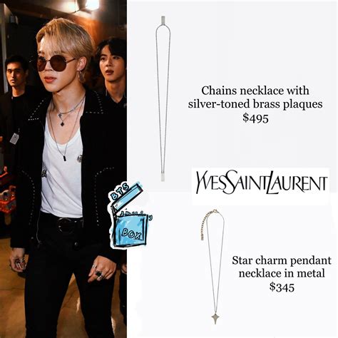 jimin ysl necklace price|My Top 5 Jimin Accessories : r/btsjimin .